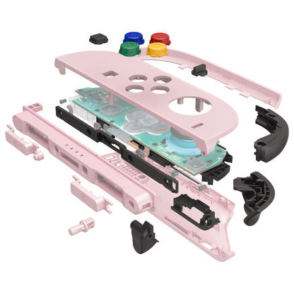 eXtremeRate Nintendo Switch 2対応ジョイコン交換フルセットシェルケース、ボタン付き - デラックス版【チェリーブロッサムピンク】