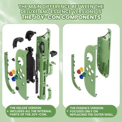 eXtremeRate Nintendo Switch 2対応ジョイコン交換フルセットシェルケース、ボタン付き - デラックス版【抹茶グリーン】