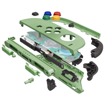 eXtremeRate Nintendo Switch 2対応ジョイコン交換フルセットシェルケース、ボタン付き - デラックス版【抹茶グリーン】