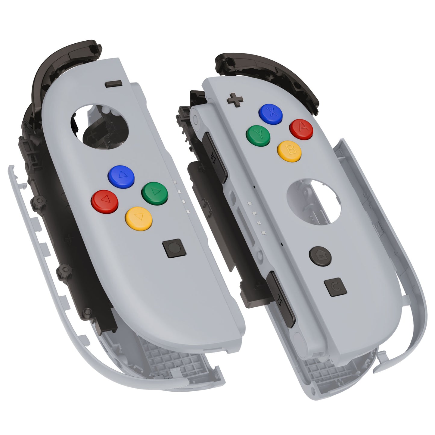 eXtremeRate Nintendo Switch 2対応ジョイコン交換フルセットシェルケース、ボタン付き - デラックス版【ニューホープグレイ】