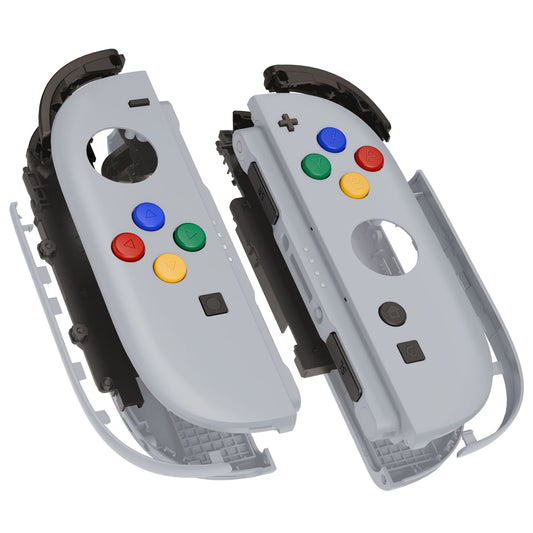 eXtremeRate Nintendo Switch 2対応ジョイコン交換フルセットシェルケース、ボタン付き - デラックス版【ニューホープグレイ】