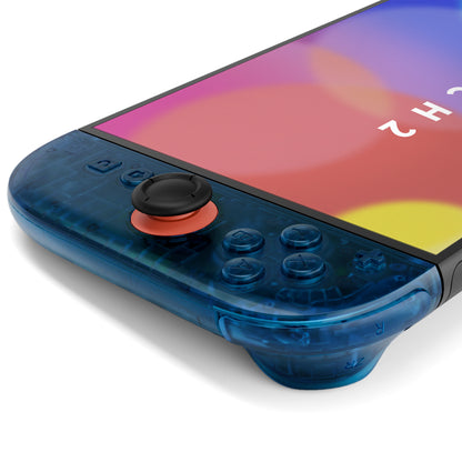 eXtremeRate Nintendo Switch 2対応ジョイコン交換フルセットシェルケース、ボタン付き - デラックス版【クリアブルー】