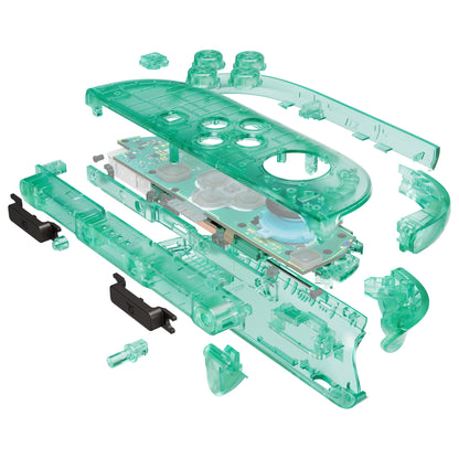 eXtremeRate Nintendo Switch 2対応ジョイコン交換フルセットシェルケース、ボタン付き - デラックス版【エメラルドグリーン】