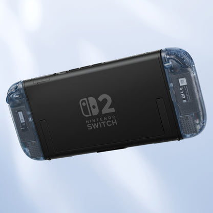 eXtremeRate Nintendo Switch 2対応ジョイコン交換フルセットシェルケース、ボタン付き - デラックス版【クリアグレイシャーブルー】