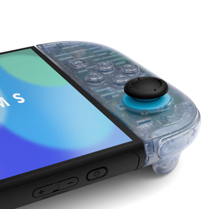 eXtremeRate Nintendo Switch 2対応ジョイコン交換フルセットシェルケース、ボタン付き - デラックス版【クリアグレイシャーブルー】