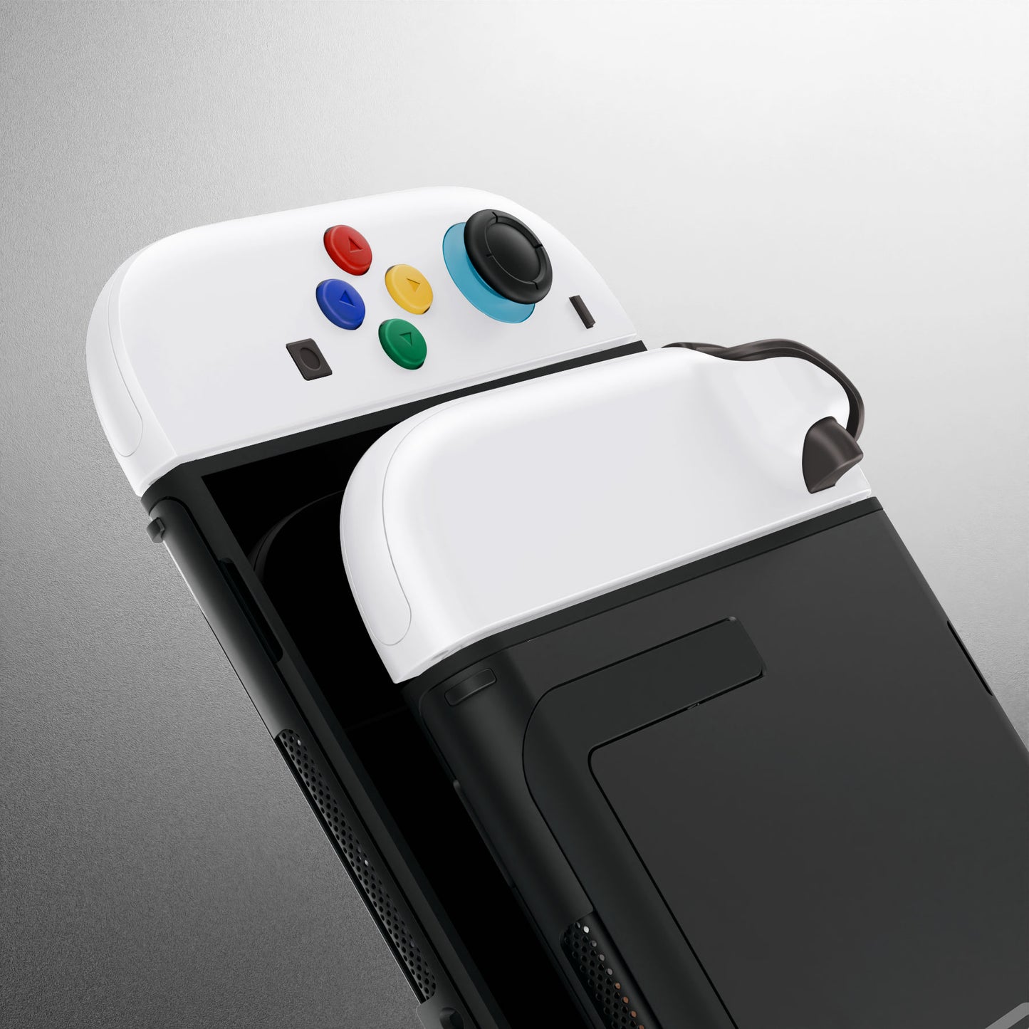 eXtremeRate Nintendo Switch 2対応ジョイコン交換フルセットシェルケース、ボタン付き - デラックス版【ホワイト】