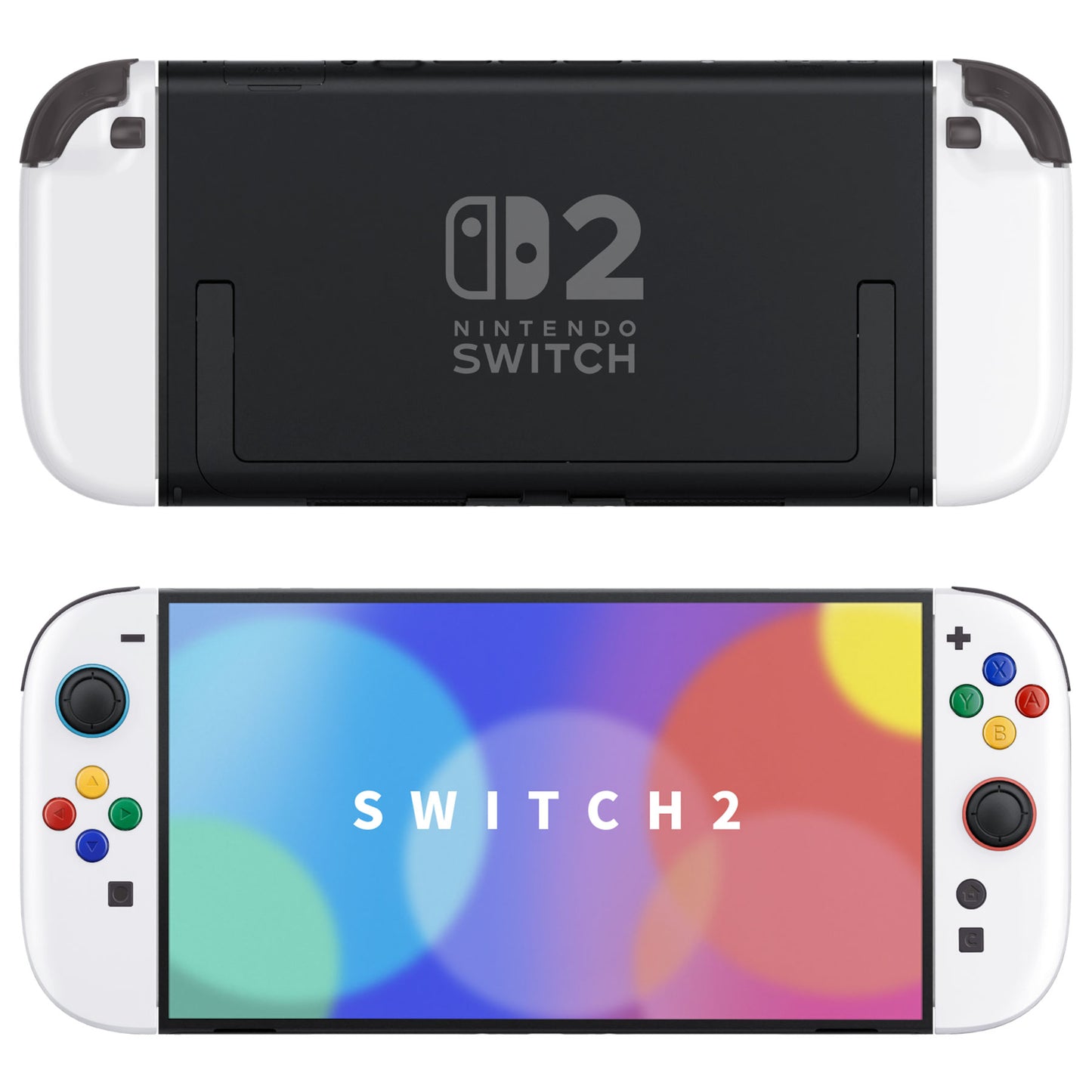 eXtremeRate Nintendo Switch 2対応ジョイコン交換フルセットシェルケース、ボタン付き - デラックス版【ホワイト】