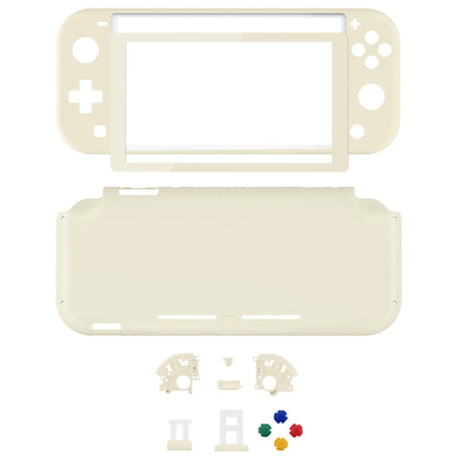 eXtremeRate Replacement Full Shell & Button Kit for Nintendo Switch Lite (Antique Yellow) with Protective Film