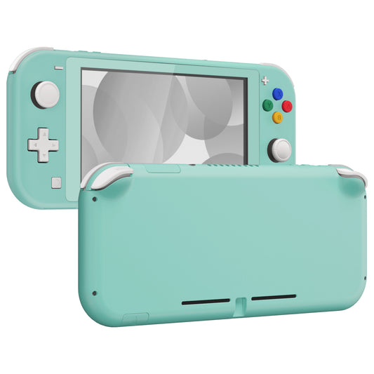 eXtremeRate Replacement Full Shell & Button Kit for Nintendo Switch Lite (Misty Green) with Screen Protector