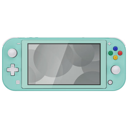 eXtremeRate Replacement Full Shell & Button Kit for Nintendo Switch Lite (Misty Green) with Screen Protector