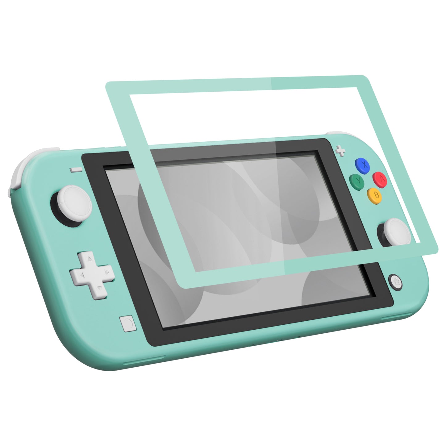 eXtremeRate Replacement Full Shell & Button Kit for Nintendo Switch Lite (Misty Green) with Screen Protector