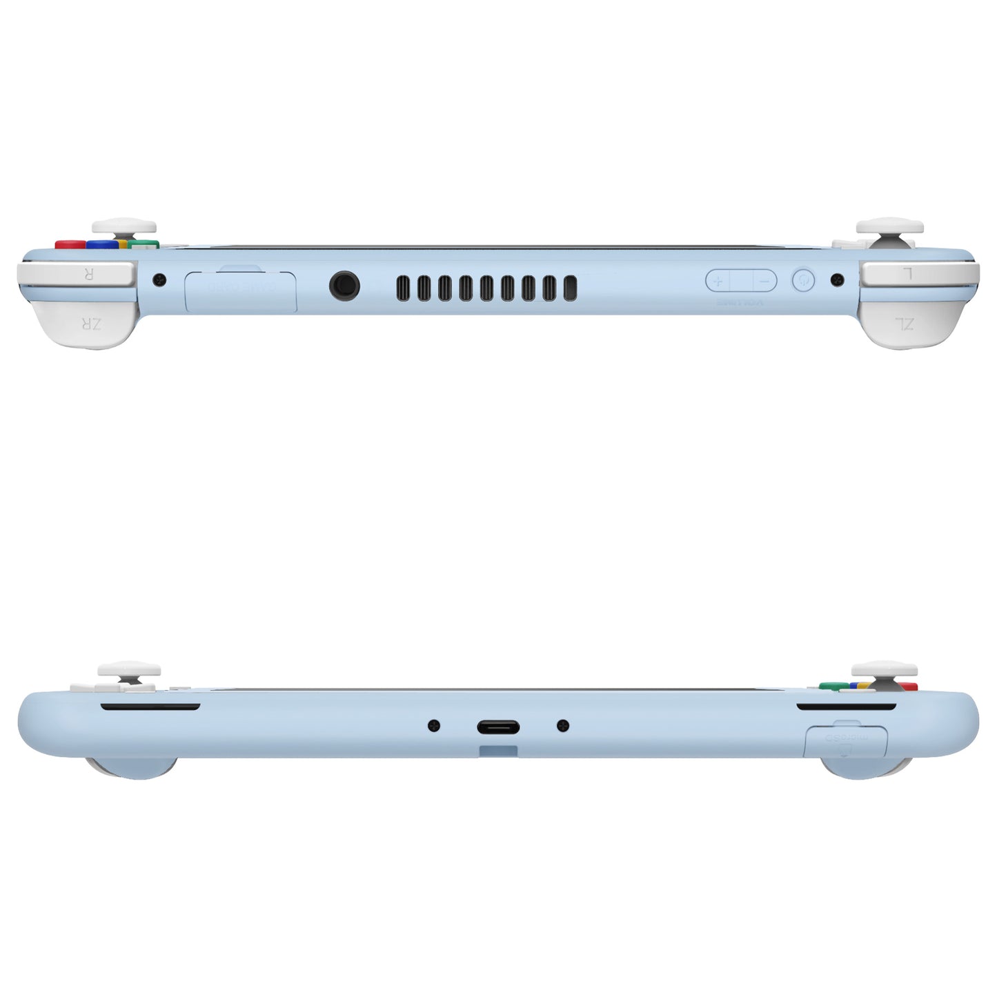 eXtremeRate Nintendo Switch Lite用交換フルセットシェル＆ボタンキット保護フィルム付き【ミルキーブルー】