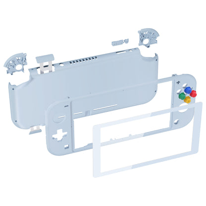 eXtremeRate Nintendo Switch Lite用交換フルセットシェル＆ボタンキット保護フィルム付き【ミルキーブルー】