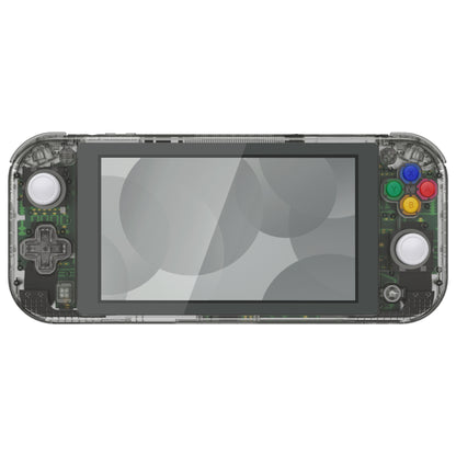 eXtremeRate Nintendo Switch Lite用交換フルセットシェル＆ボタンキット保護フィルム付き【クリスタルクリアブラック】