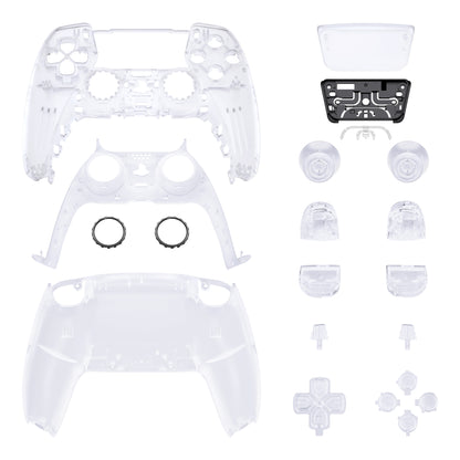 eXtremeRate PS5コントローラーBDM-030/040/050対応交換対応用フルセットシェル＆ボタン【クリア】