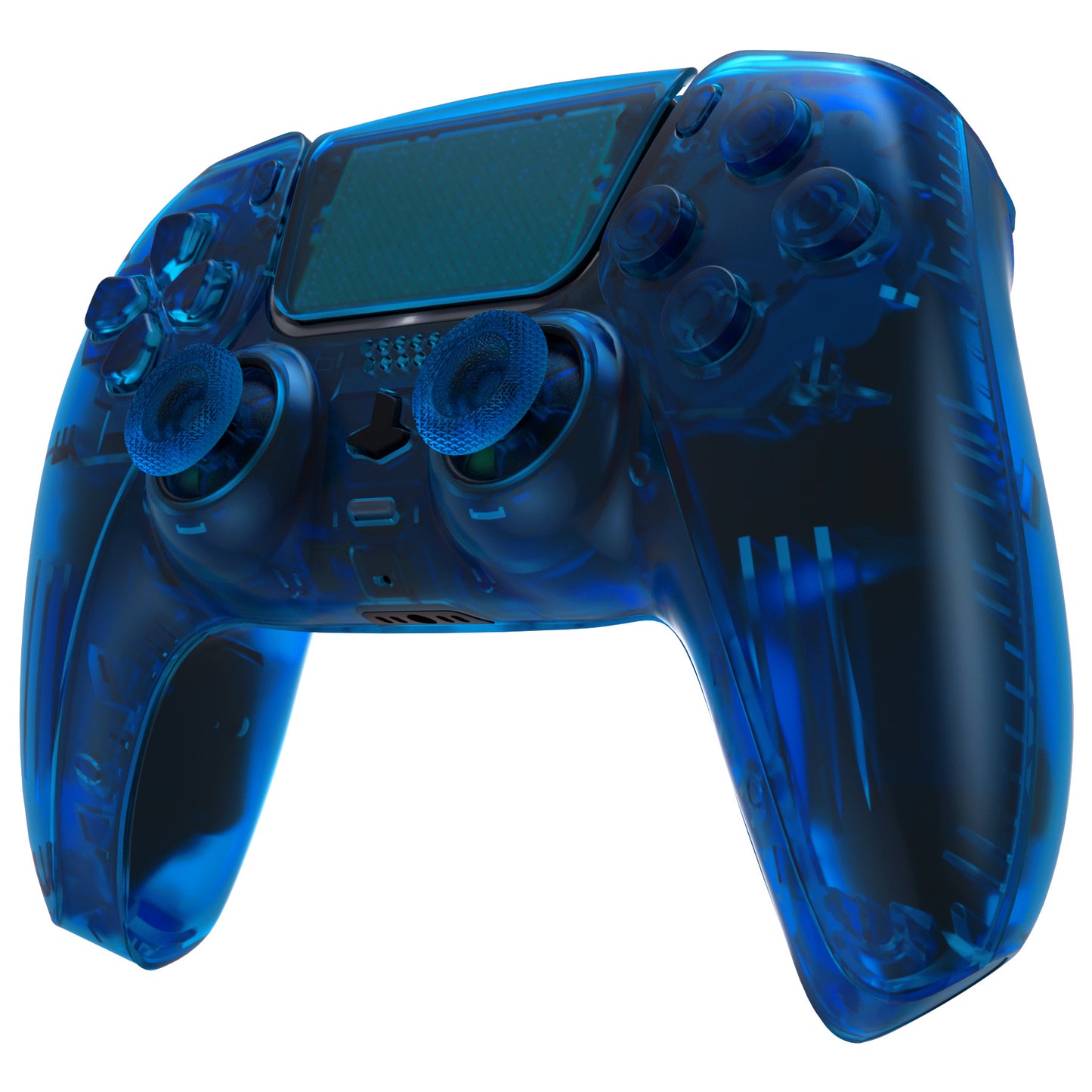 eXtremeRate PS5コントローラーBDM-030/040/050対応交換対応用フルセットシェル＆ボタン【クリアブルー】