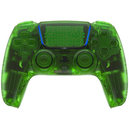 eXtremeRate PS5コントローラーBDM-030/040/050対応交換対応用フルセットシェル＆ボタン【クリアグリーン】