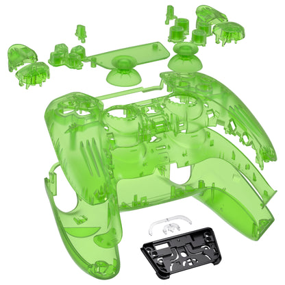 eXtremeRate PS5コントローラーBDM-030/040/050対応交換対応用フルセットシェル＆ボタン【クリアグリーン】