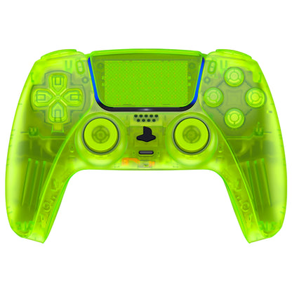eXtremeRate PS5コントローラーBDM-030/040/050対応交換対応用フルセットシェル＆ボタン【クリアライムグリーン】