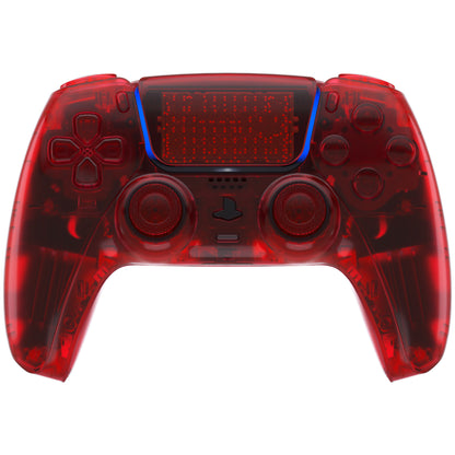 eXtremeRate PS5コントローラーBDM-030/040/050対応交換対応用フルセットシェル＆ボタン【クリアレッド】