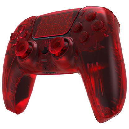 eXtremeRate PS5コントローラーBDM-030/040/050対応交換対応用フルセットシェル＆ボタン【クリアレッド】