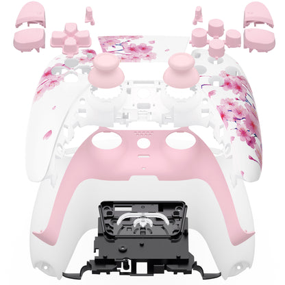 eXtremeRate Replacement Full Shell & Button Set for PS5 Controller BDM-030/040/050 (Clear Black)