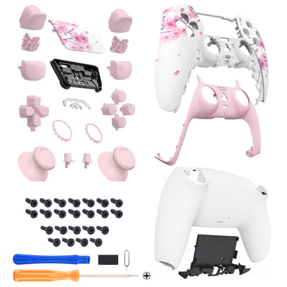 eXtremeRate Replacement Full Shell & Button Set for PS5 Controller BDM-030/040/050 (Clear Black)