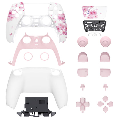 eXtremeRate Replacement Full Shell & Button Set for PS5 Controller BDM-030/040/050 (Clear Black)