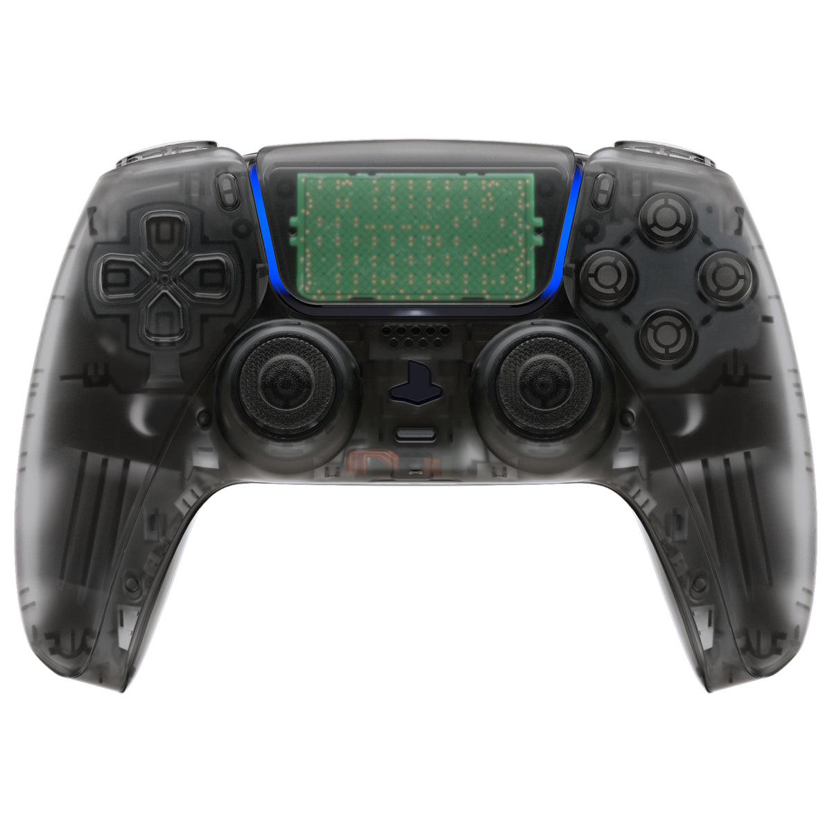 eXtremeRate Replacement Full Shell & Button Set for PS5 Controller BDM-030/040/050 (Clear Black)