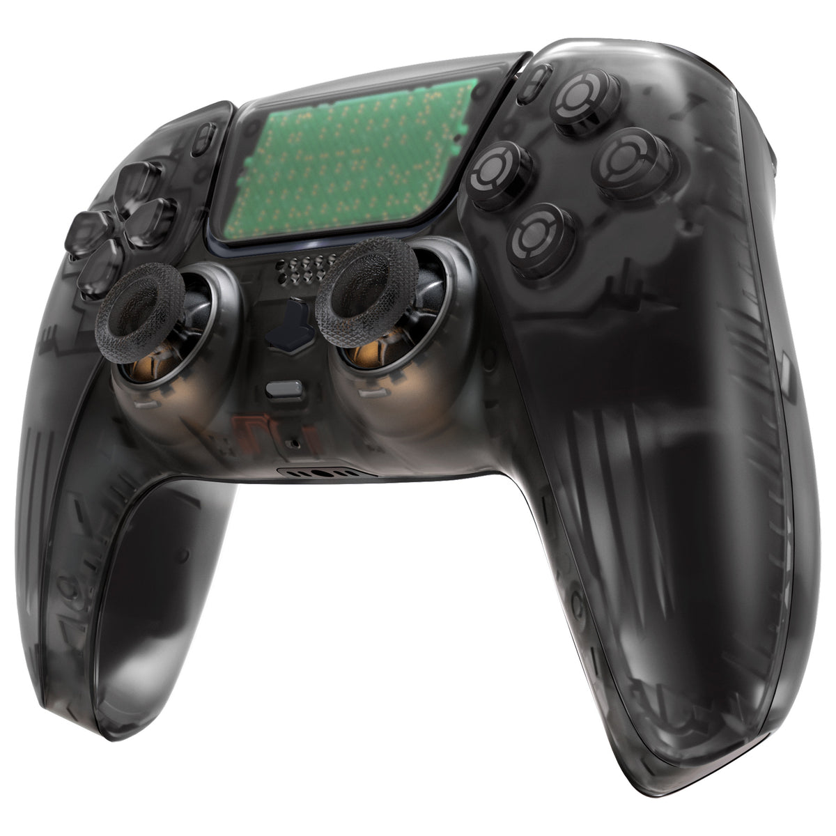 eXtremeRate Replacement Full Shell & Button Set for PS5 Controller BDM-030/040/050 (Clear Black)