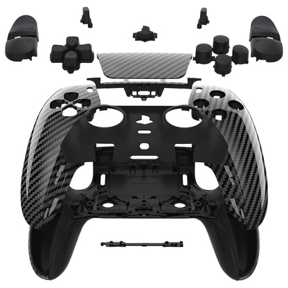 eXtremeRate PS5 edgeコントローラー対応交換対応用フルセットシェル＆ボタン【グラファイトカーボンファイバー】