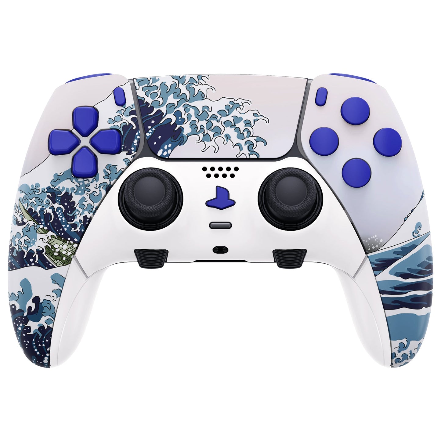 eXtremeRate Replacement Full Set Shells with Buttons Compatible with PS5 Edge Controller - The Great Wave eXtremeRate