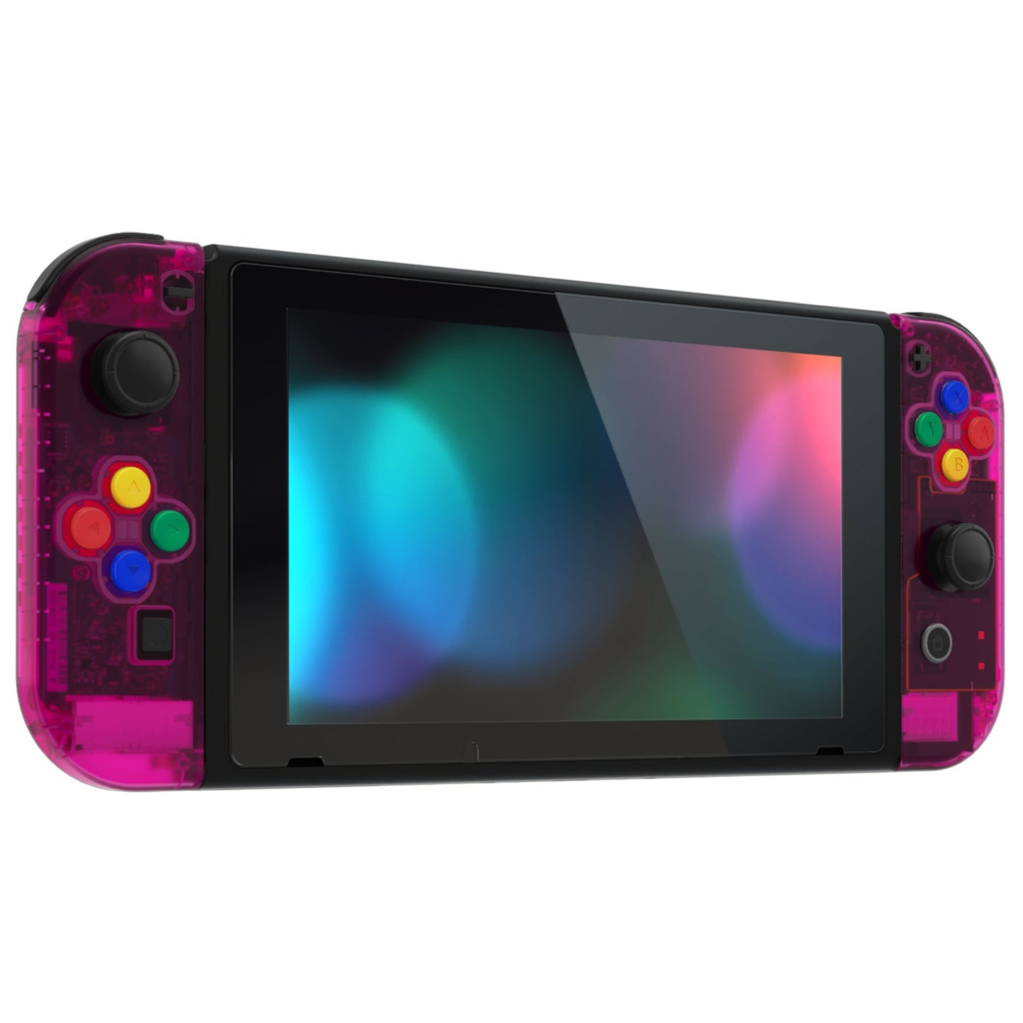 eXtremeRate Replacement Full Set Shells with Buttons for Nintendo Switch - Clear Candy Pink eXtremeRate