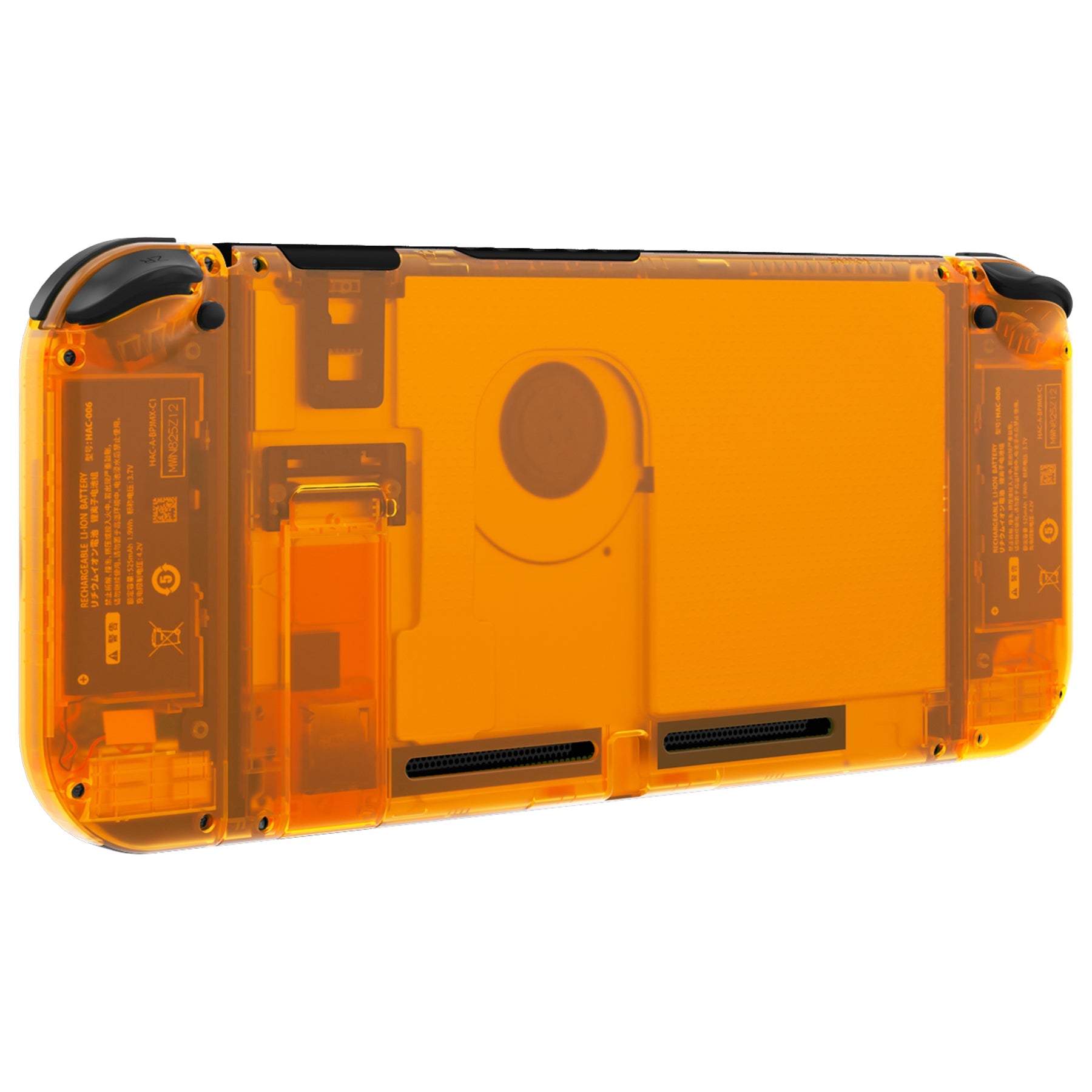 eXtremeRate Replacement Full Set Shells with Buttons for Nintendo Switch - Clear Orange eXtremeRate