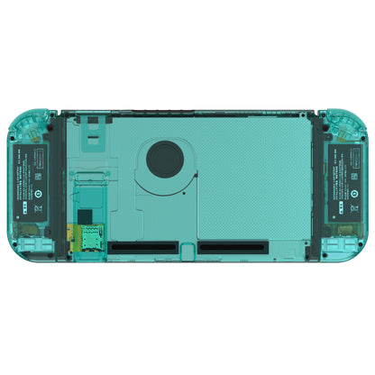 eXtremeRate Nintendo Switch用交換フルセットシェル＆ボタン【クリアジェイドグリーン】