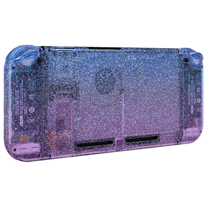 eXtremeRate Replacement Full Set Shells with Buttons for Nintendo Switch - Glitter Gradient Translucent Bluebell eXtremeRate