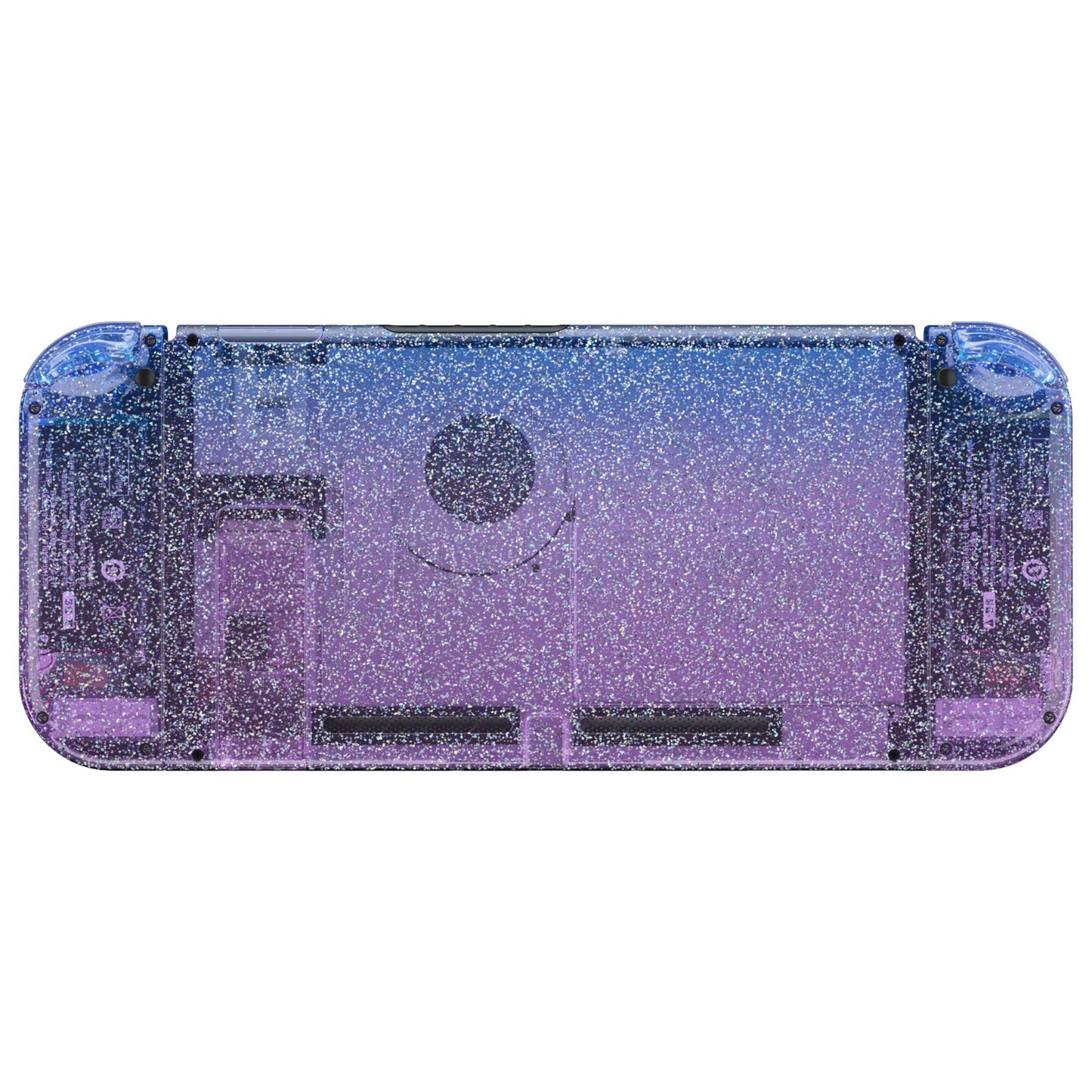 eXtremeRate Replacement Full Set Shells with Buttons for Nintendo Switch - Glitter Gradient Translucent Bluebell eXtremeRate