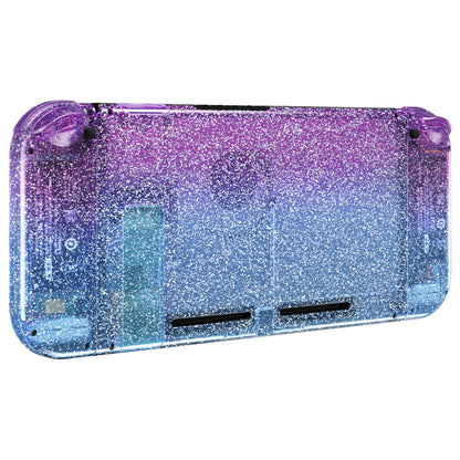 eXtremeRate Replacement Full Set Shells with Buttons for Nintendo Switch - Glitter Gradient Translucent Bluebell & Blue eXtremeRate