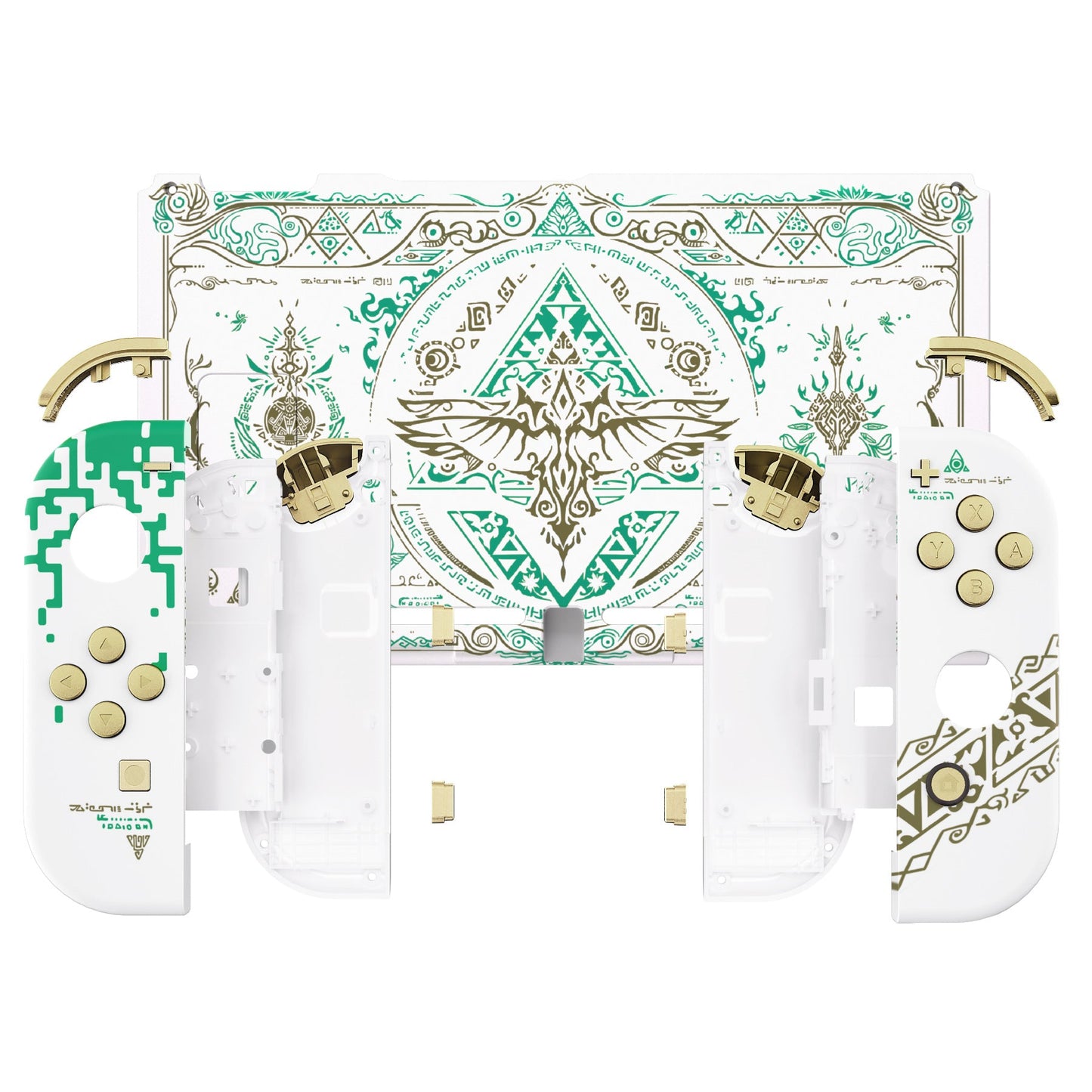 eXtremeRate Replacement Full Set Shells with Buttons for Nintendo Switch - Glow in Dark - Totem of Kingdom White eXtremeRate