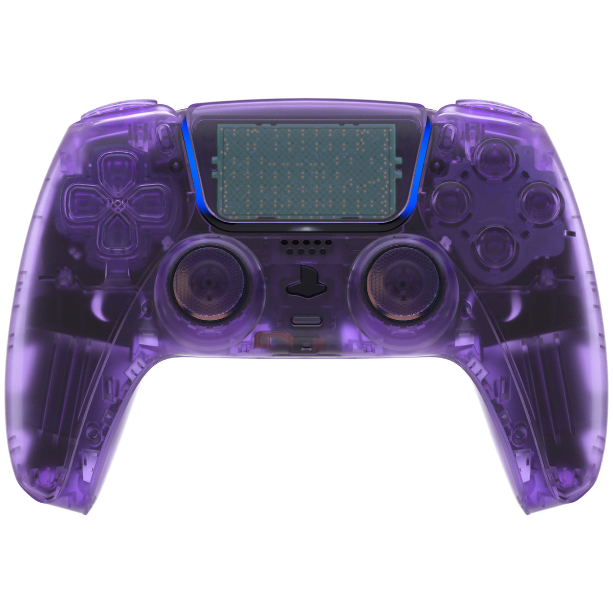 eXtremeRate Replacement Full Shell & Button Set for PS5 Controller BDM-030/040/050 (Clear Black)