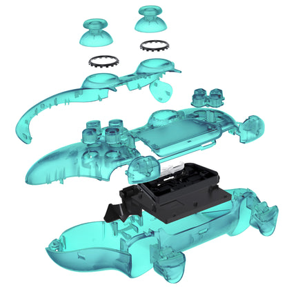 eXtremeRate Replacement Full Shell & Button Set for PS5 Controller BDM-030/040/050 (Clear Black)