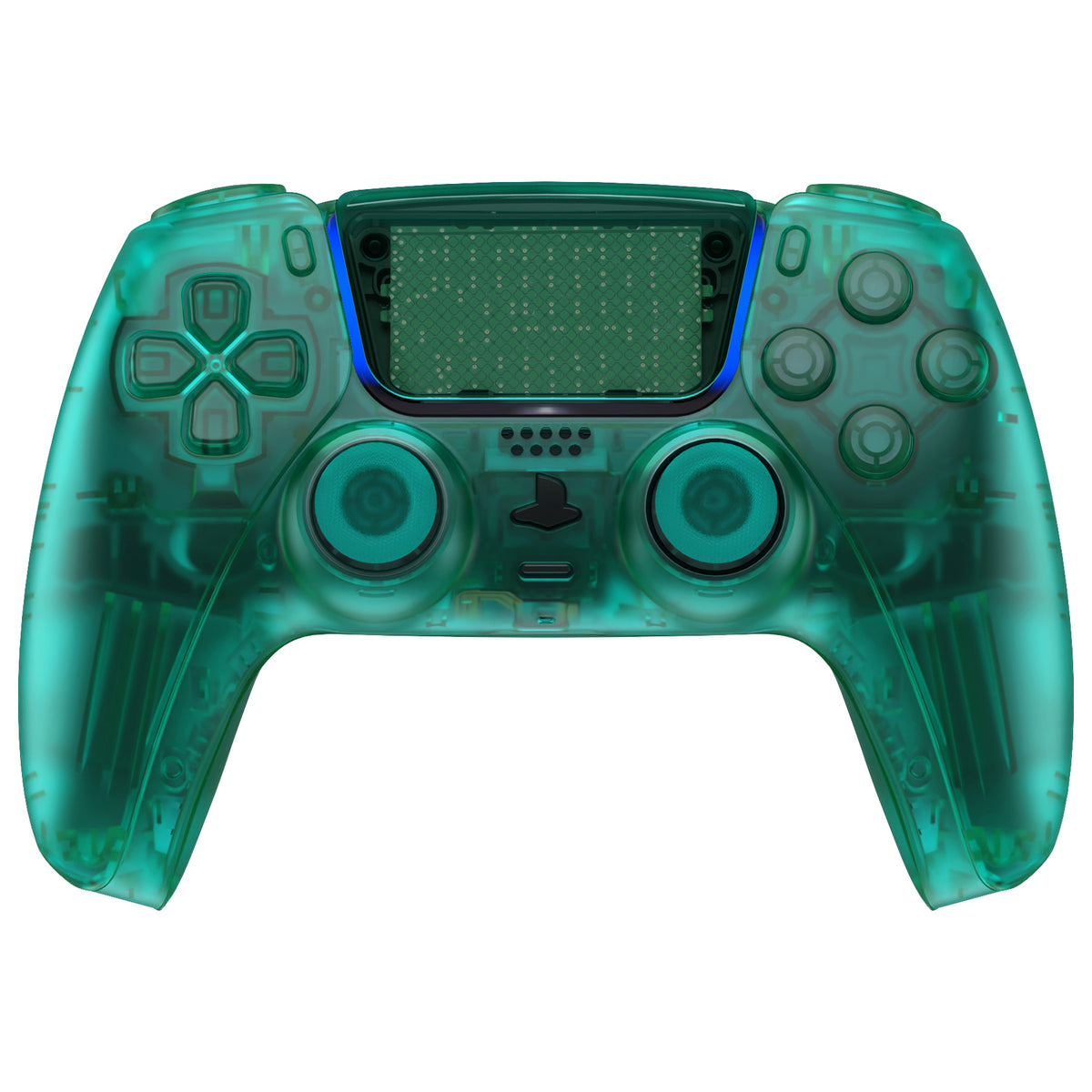eXtremeRate Replacement Full Shell & Button Set for PS5 Controller BDM-030/040/050 (Clear Black)