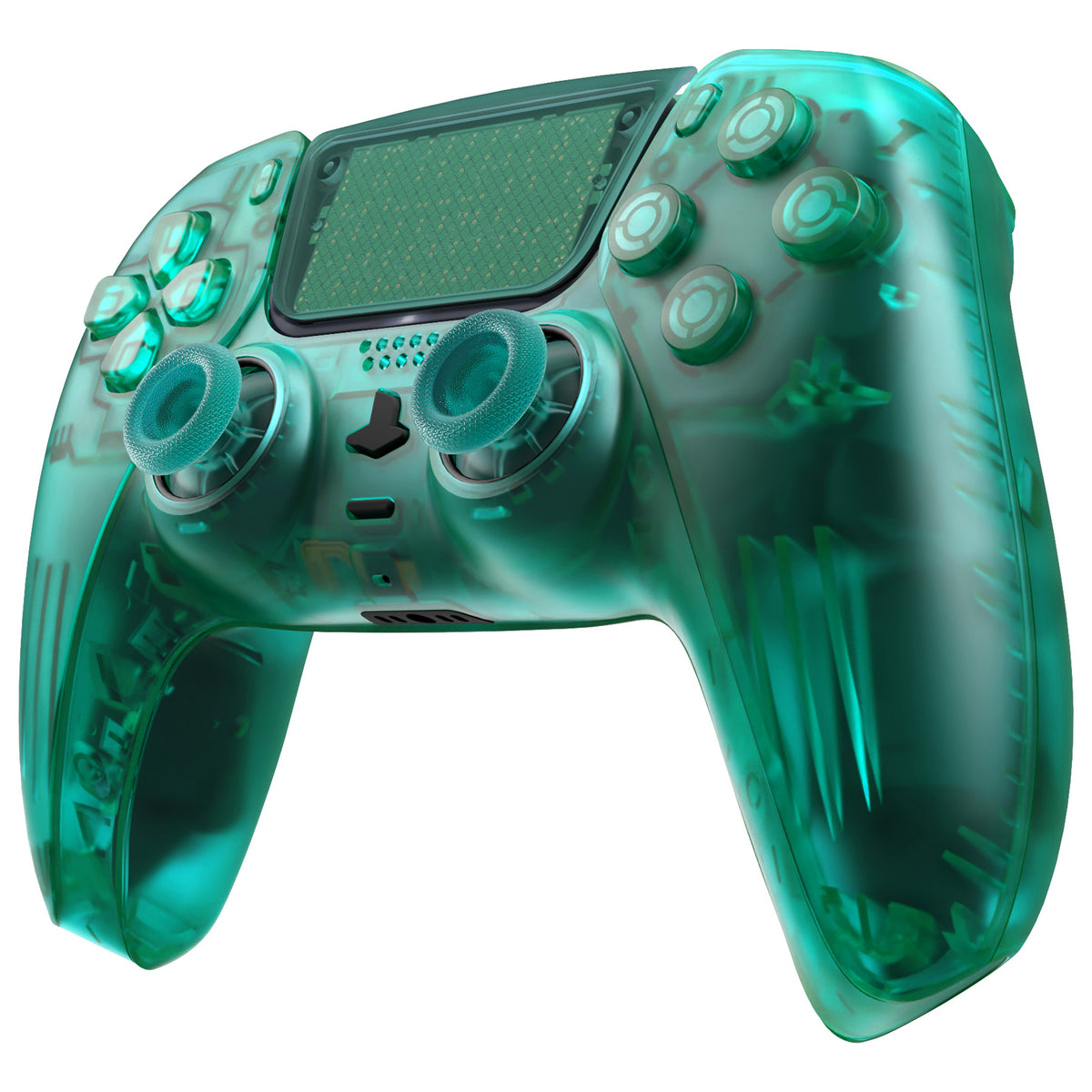 eXtremeRate Replacement Full Shell & Button Set for PS5 Controller BDM-030/040/050 (Clear Black)