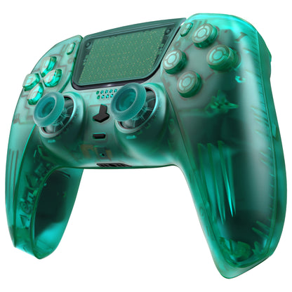 eXtremeRate Replacement Full Shell & Button Set for PS5 Controller BDM-030/040/050 (Clear Black)