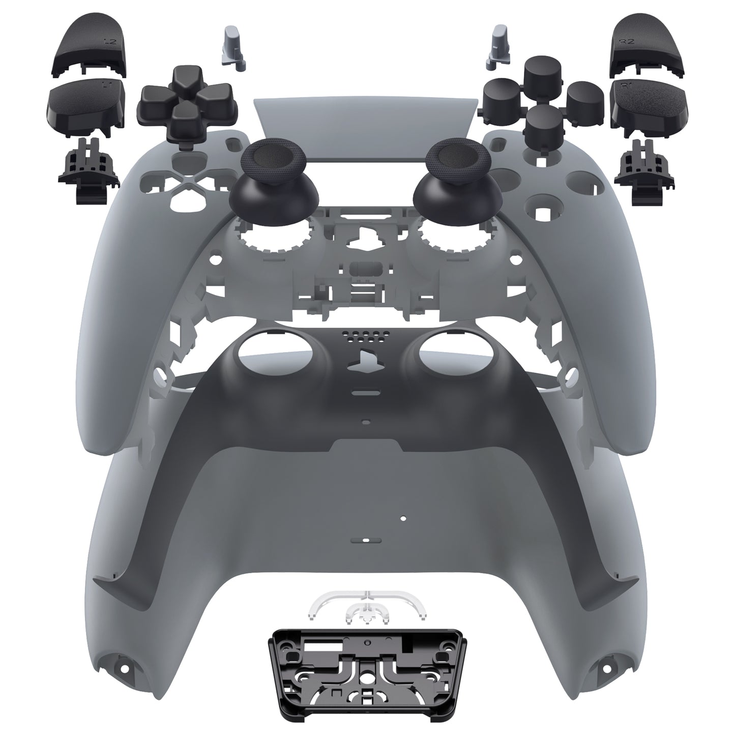 eXtremeRate PS5コントローラーBDM-030/040/050対応交換対応用フルセットシェル＆ボタン【ニューホープグレイ】