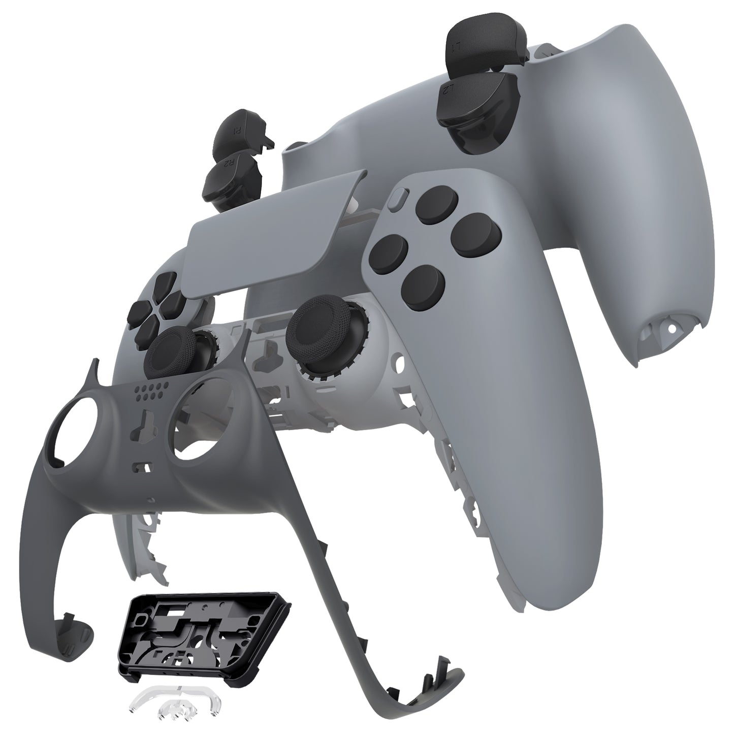 eXtremeRate PS5コントローラーBDM-030/040/050対応交換対応用フルセットシェル＆ボタン【ニューホープグレイ】