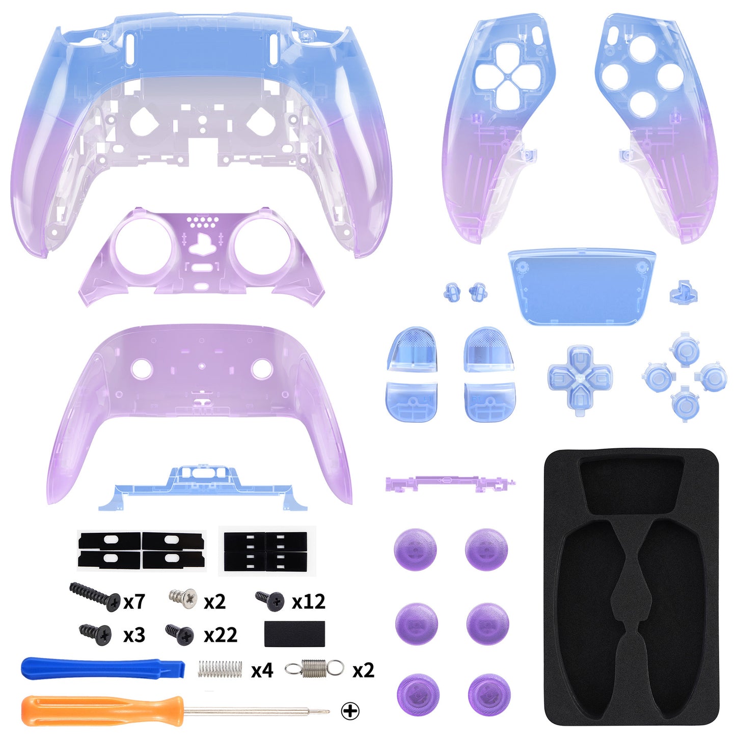 eXtremeRate PS5 Edge Controller Replacement Full Set Shell & Buttons [Miu]