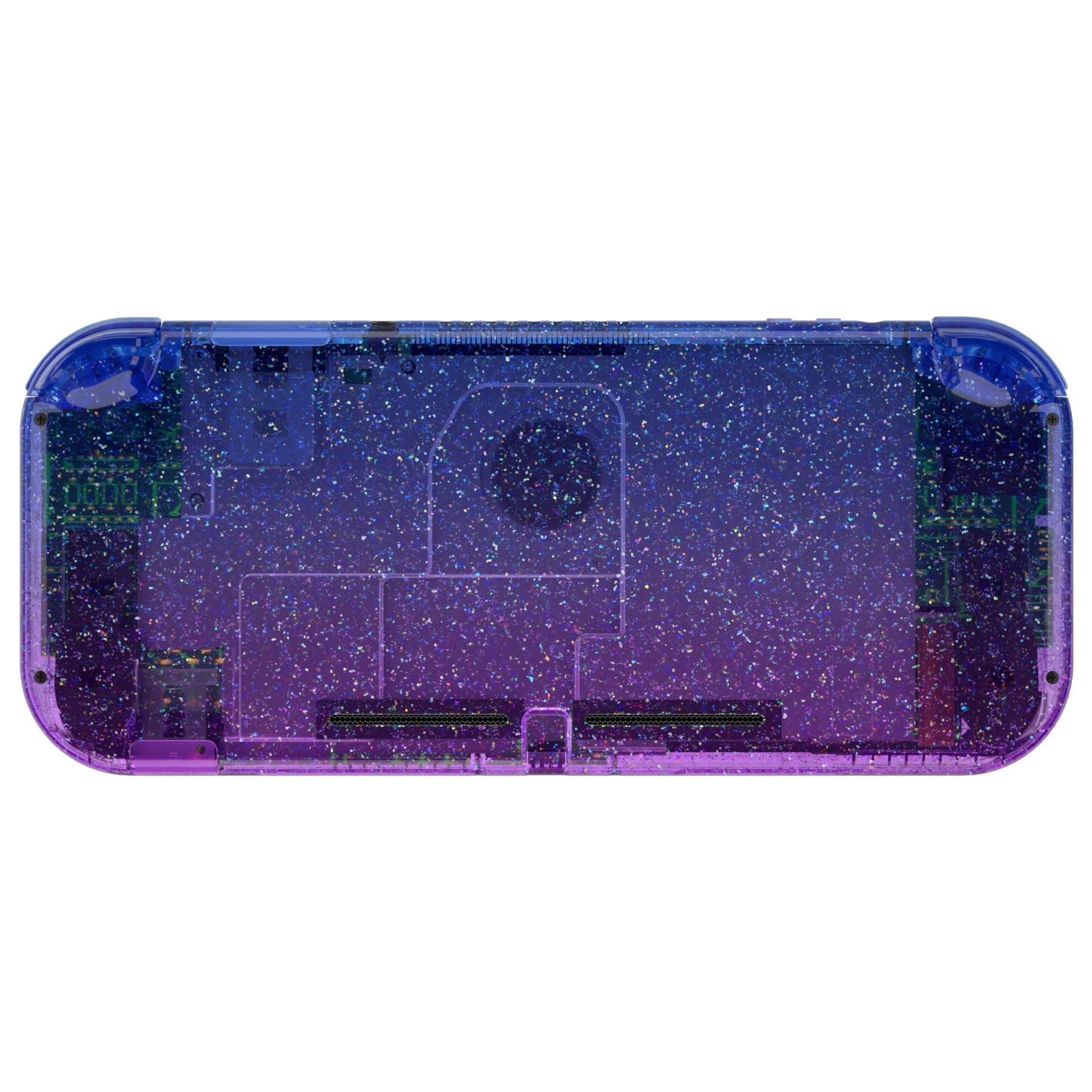 eXtremeRate Replacement Housing Shell for with Screen Protector for Nintendo Switch Lite - Glitter Gradient Translucent Bluebell eXtremeRate