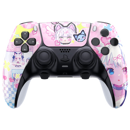 eXtremeRate PS5 edgeコントローラー対応交換対応用左右フロントハウジングシェル＆タッチパッド【ミウ】