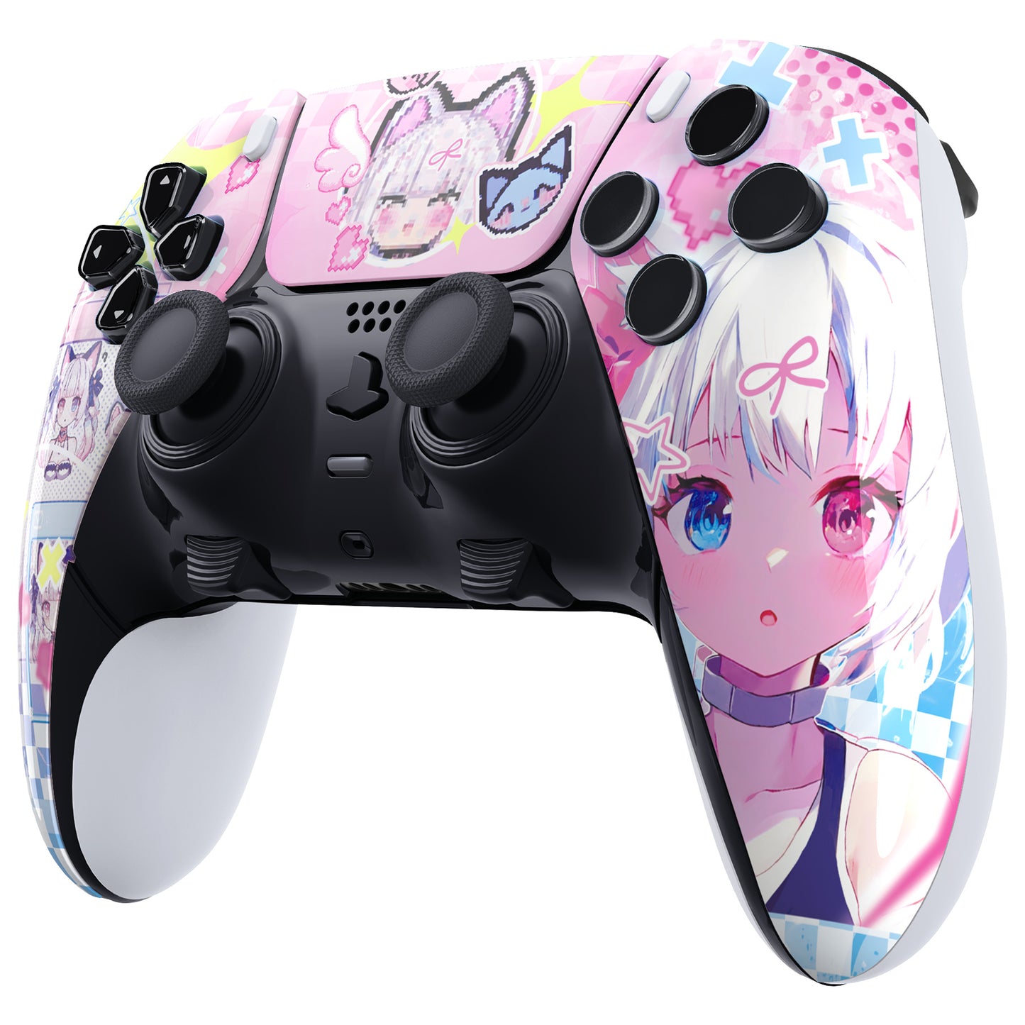 eXtremeRate PS5 edgeコントローラー対応交換対応用左右フロントハウジングシェル＆タッチパッド【ミウ】